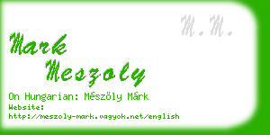 mark meszoly business card